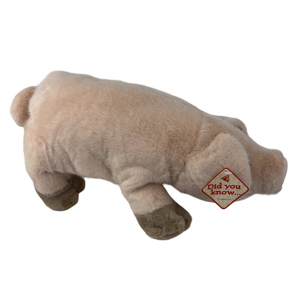 Vintage Dakin Huggables 16” Plush Pig Soft Curly Tail Stuffed Animal Tags Applau - Picture 9 of 10